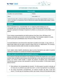 Atividade individual Inovação estratégica