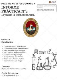 Práctica N° 02: Leyes de la Termodinámica