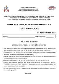 Prova objetiva de Aquicultura