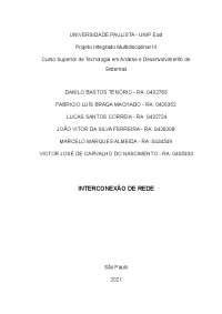 Trabalho projeto multidisciplinar lll análise e desenvolvimento de sistemas