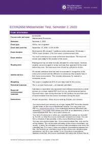 ECON2050 Midsemester exam