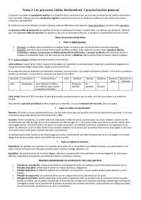 Tipos de procesos declarativos - Docsity