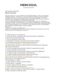 Exercícios Mercosul ILB