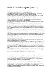 Tema dos cultura francesa, les merovingiens