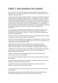 Tema uno de cultura francesa, los galos