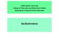 Disability Brief discription of impact of disability