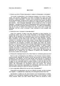 Internationalism and Regionalism