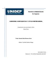 Cuestionario de razonamiento crítico: Caso Enron