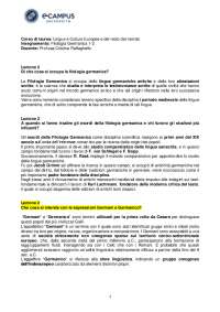 Set domande Filologia Germanica 1-2 aperte + chiuse con risposte