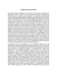 El Libre Comercio: Una Mirada Crítica a sus Implicaciones Económicas y Sociales