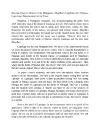 Lapu lapu and his origins - Docsity