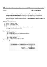 Assignment 1 Solution: Software Design and Architecture - Docsity