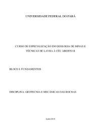 Geotecnia e Mecânica das rochas