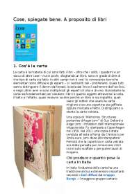 Cose, spiegate bene. A proposito di libri