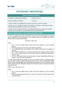 Atividade Individual - Corporate Finance