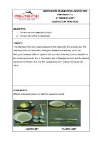 ATTERBERG LIMIT LABORATORY PRACTICAL