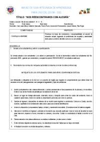 tutoria -bienvenida a los estudiantes de 5to de secundaria