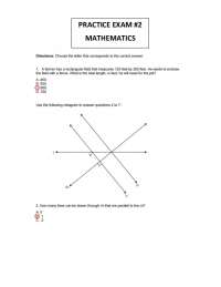 Mathematics Practice Exam - Docsity
