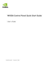 Nvidia control panel quick start guide | Lecture notes Electronics ...