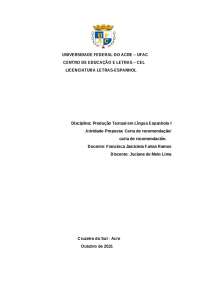 Carta de Recomendação para Ivonne Jouliette Barrera López