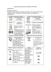 Conocimientos básicos para prueba de admisión UCR-UNA - Docsity