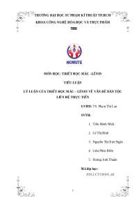 tieu luan triet hoc mac lenin