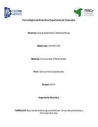 Ecuaciones Diferenciales: Series Trigonométricas y Fórmulas de Euler