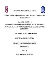 Practica 4 flujo de fluidos ESIQIE