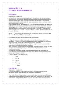 Prova estudos disciplinares XII