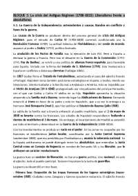 Resúmenes Historia de España bloques 5, 6, 7, 9, 10, 11 y 12.