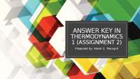 Thermodynamics Assignment Solutions: Pressure Concepts