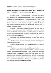 Economia Espacial e Desenvolvimento Regional: Relação Sociedade-Território