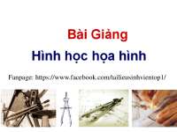 BÀI GIẢNG THAM KHẢO MÔN HÌNH HỌA