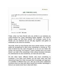 Writing Test - Advanced 01