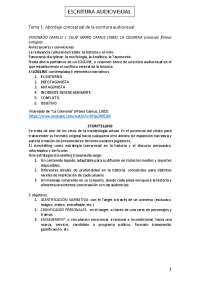 Apuntes Escritura Audiovisual | Apuntes de Lenguaje Audiovisual | Docsity