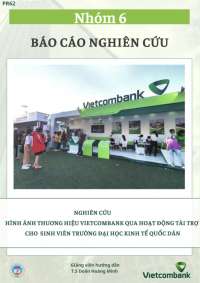 NGHIÊN CỨU HÌNH ẢNH VIETCOMBANK QUA HOẠT ĐỘNG TÀI TRỢ CỦA SINH VIÊN NEU