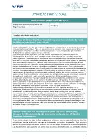 Atividade Individual - Gestão da cadeia de suprimentos - FGV