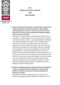 Primeira lista de exercícios de IHC