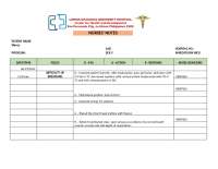 Fdar case from the scenario provided by the school - Docsity