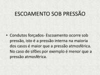 Escoamento Sob Pressão: Conceitos, Fórmulas e Exercícios