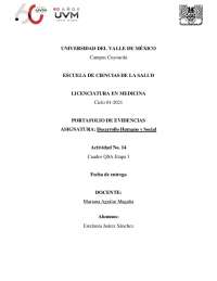 Actividad 14 de Desarrollo Humano y Social - Docsity