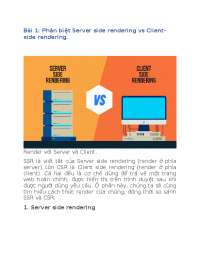 Server Side Rendering vs Client Side Rendering: A Comparison