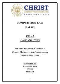 Competition law Case Analysis