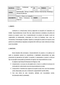 Práticas Profissionais em Negócios I: Guia para Projetos Sociais