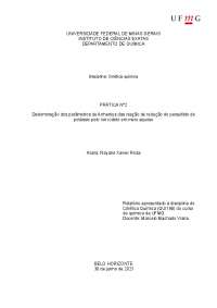 Determinação dos parâmetros de Arrhenius das reação de redução do persulfato de potássio p