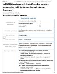 cuestionario sobre matematica financiera primer semestre