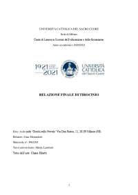 Elaborato tirocinio asilo nido