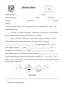Odontologí Historia clínica