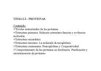 Proteínas y sus funciónes