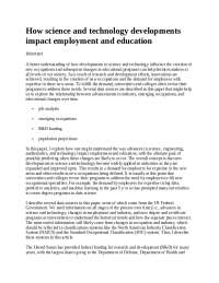 Science and Technology Development - Docsity